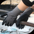 SRSAFETY 15g nylon and spandex palm coated miro foam nitrile working glove